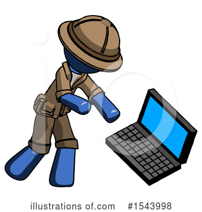 Royalty-Free (RF) Blue Design Mascot Clipart Illustration by Leo Blanchette - Stock Sample #1543998