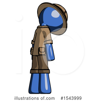 Royalty-Free (RF) Blue Design Mascot Clipart Illustration by Leo Blanchette - Stock Sample #1543999