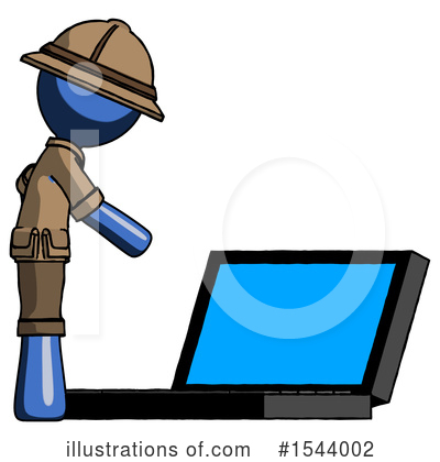 Royalty-Free (RF) Blue Design Mascot Clipart Illustration by Leo Blanchette - Stock Sample #1544002