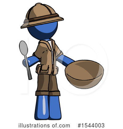 Royalty-Free (RF) Blue Design Mascot Clipart Illustration by Leo Blanchette - Stock Sample #1544003