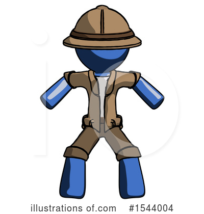 Royalty-Free (RF) Blue Design Mascot Clipart Illustration by Leo Blanchette - Stock Sample #1544004