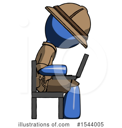 Royalty-Free (RF) Blue Design Mascot Clipart Illustration by Leo Blanchette - Stock Sample #1544005