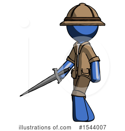 Royalty-Free (RF) Blue Design Mascot Clipart Illustration by Leo Blanchette - Stock Sample #1544007