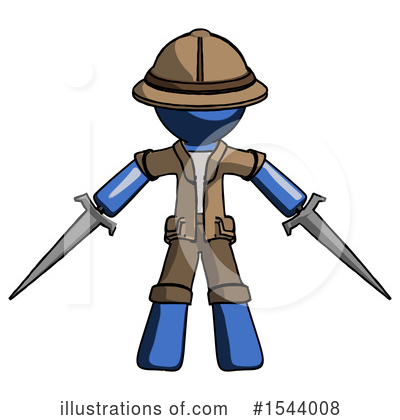 Royalty-Free (RF) Blue Design Mascot Clipart Illustration by Leo Blanchette - Stock Sample #1544008