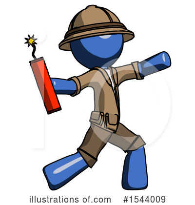 Royalty-Free (RF) Blue Design Mascot Clipart Illustration by Leo Blanchette - Stock Sample #1544009