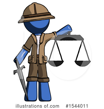 Royalty-Free (RF) Blue Design Mascot Clipart Illustration by Leo Blanchette - Stock Sample #1544011