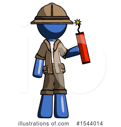 Royalty-Free (RF) Blue Design Mascot Clipart Illustration by Leo Blanchette - Stock Sample #1544014