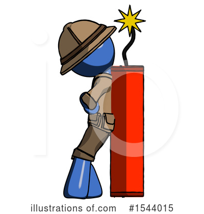 Royalty-Free (RF) Blue Design Mascot Clipart Illustration by Leo Blanchette - Stock Sample #1544015