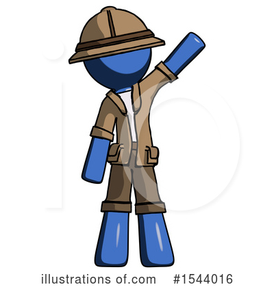 Royalty-Free (RF) Blue Design Mascot Clipart Illustration by Leo Blanchette - Stock Sample #1544016