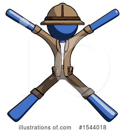 Royalty-Free (RF) Blue Design Mascot Clipart Illustration by Leo Blanchette - Stock Sample #1544018