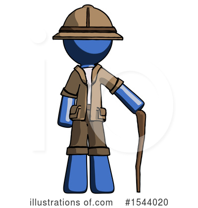 Royalty-Free (RF) Blue Design Mascot Clipart Illustration by Leo Blanchette - Stock Sample #1544020