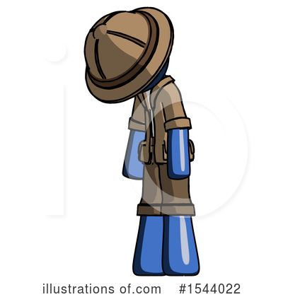 Royalty-Free (RF) Blue Design Mascot Clipart Illustration by Leo Blanchette - Stock Sample #1544022