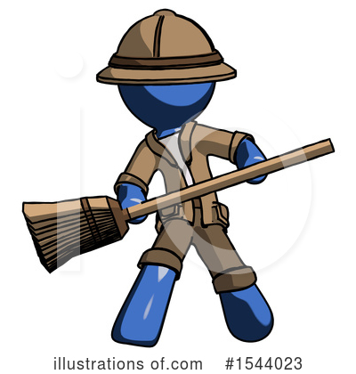 Royalty-Free (RF) Blue Design Mascot Clipart Illustration by Leo Blanchette - Stock Sample #1544023