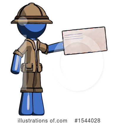 Royalty-Free (RF) Blue Design Mascot Clipart Illustration by Leo Blanchette - Stock Sample #1544028