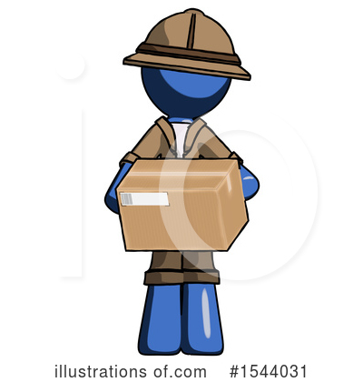 Royalty-Free (RF) Blue Design Mascot Clipart Illustration by Leo Blanchette - Stock Sample #1544031