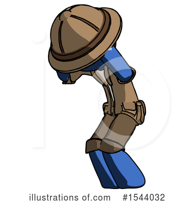 Royalty-Free (RF) Blue Design Mascot Clipart Illustration by Leo Blanchette - Stock Sample #1544032