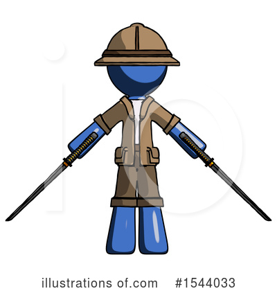 Royalty-Free (RF) Blue Design Mascot Clipart Illustration by Leo Blanchette - Stock Sample #1544033