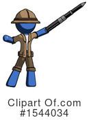Blue Design Mascot Clipart #1544034 by Leo Blanchette