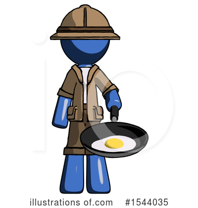 Royalty-Free (RF) Blue Design Mascot Clipart Illustration by Leo Blanchette - Stock Sample #1544035