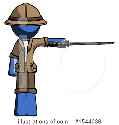 Royalty-Free (RF) Blue Design Mascot Clipart Illustration by Leo Blanchette - Stock Sample #1544036