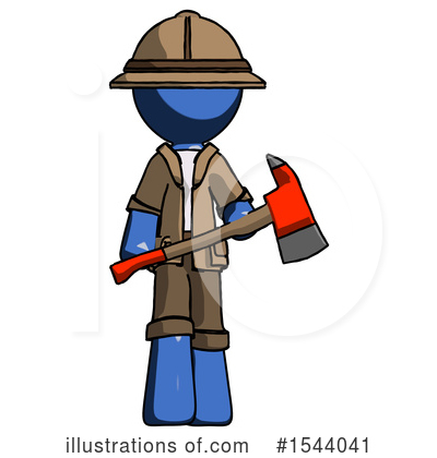 Royalty-Free (RF) Blue Design Mascot Clipart Illustration by Leo Blanchette - Stock Sample #1544041