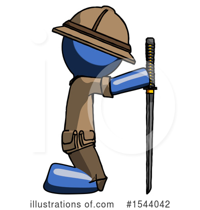 Royalty-Free (RF) Blue Design Mascot Clipart Illustration by Leo Blanchette - Stock Sample #1544042