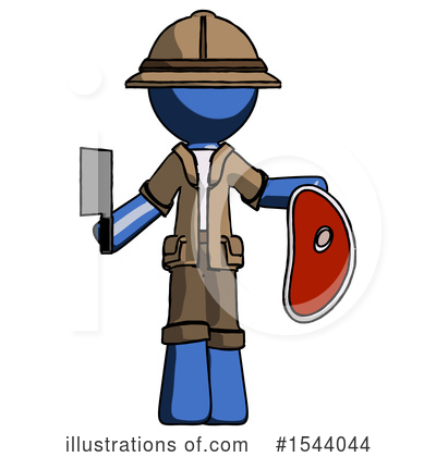 Royalty-Free (RF) Blue Design Mascot Clipart Illustration by Leo Blanchette - Stock Sample #1544044