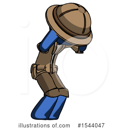 Royalty-Free (RF) Blue Design Mascot Clipart Illustration by Leo Blanchette - Stock Sample #1544047