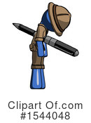 Blue Design Mascot Clipart #1544048 by Leo Blanchette