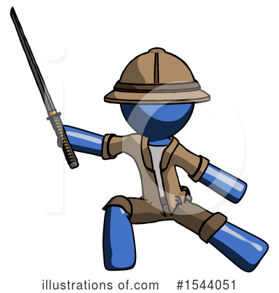 Royalty-Free (RF) Blue Design Mascot Clipart Illustration by Leo Blanchette - Stock Sample #1544051