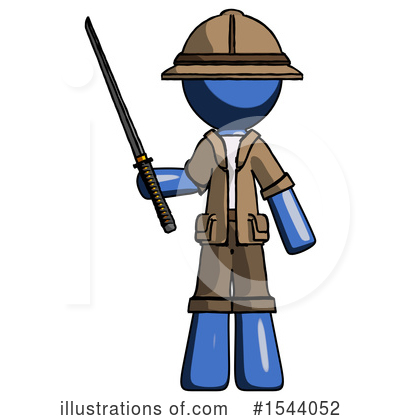 Royalty-Free (RF) Blue Design Mascot Clipart Illustration by Leo Blanchette - Stock Sample #1544052