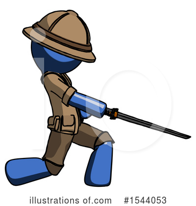 Royalty-Free (RF) Blue Design Mascot Clipart Illustration by Leo Blanchette - Stock Sample #1544053