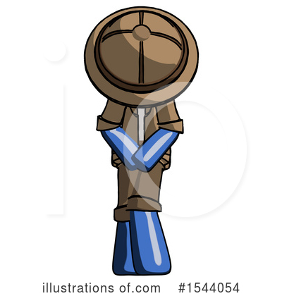 Royalty-Free (RF) Blue Design Mascot Clipart Illustration by Leo Blanchette - Stock Sample #1544054