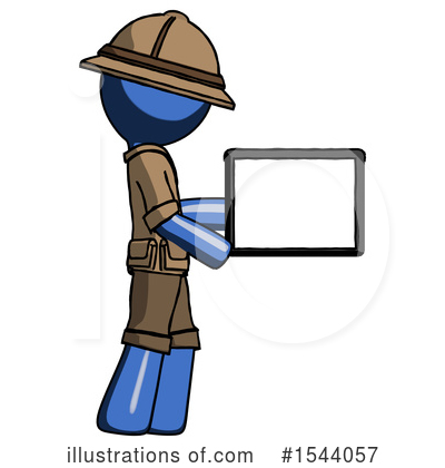 Royalty-Free (RF) Blue Design Mascot Clipart Illustration by Leo Blanchette - Stock Sample #1544057