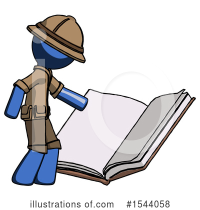 Royalty-Free (RF) Blue Design Mascot Clipart Illustration by Leo Blanchette - Stock Sample #1544058