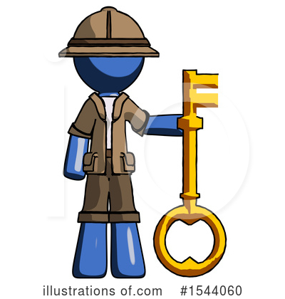 Royalty-Free (RF) Blue Design Mascot Clipart Illustration by Leo Blanchette - Stock Sample #1544060
