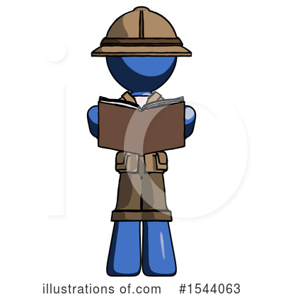 Royalty-Free (RF) Blue Design Mascot Clipart Illustration by Leo Blanchette - Stock Sample #1544063