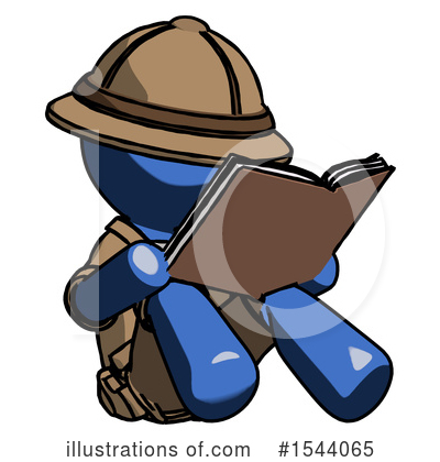 Royalty-Free (RF) Blue Design Mascot Clipart Illustration by Leo Blanchette - Stock Sample #1544065