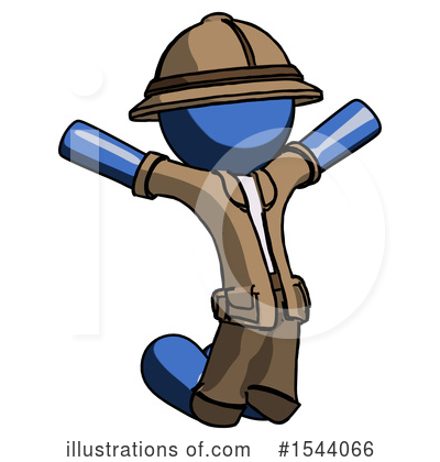 Royalty-Free (RF) Blue Design Mascot Clipart Illustration by Leo Blanchette - Stock Sample #1544066