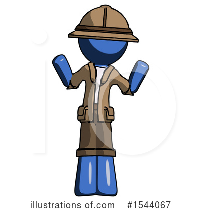 Royalty-Free (RF) Blue Design Mascot Clipart Illustration by Leo Blanchette - Stock Sample #1544067