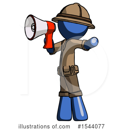 Royalty-Free (RF) Blue Design Mascot Clipart Illustration by Leo Blanchette - Stock Sample #1544077