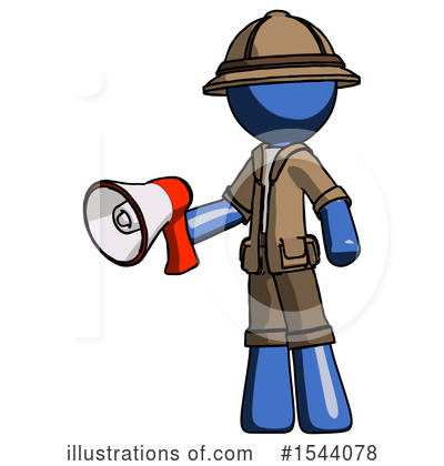 Royalty-Free (RF) Blue Design Mascot Clipart Illustration by Leo Blanchette - Stock Sample #1544078