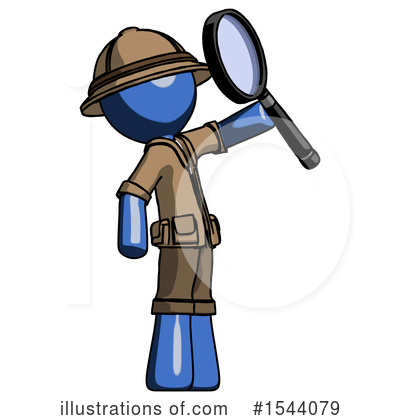 Royalty-Free (RF) Blue Design Mascot Clipart Illustration by Leo Blanchette - Stock Sample #1544079