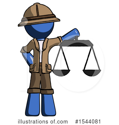 Royalty-Free (RF) Blue Design Mascot Clipart Illustration by Leo Blanchette - Stock Sample #1544081
