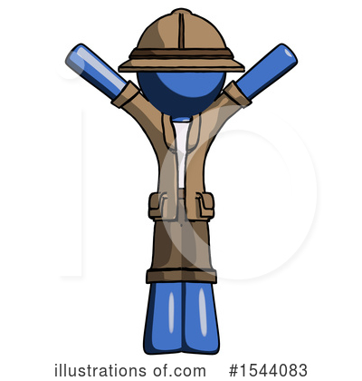 Royalty-Free (RF) Blue Design Mascot Clipart Illustration by Leo Blanchette - Stock Sample #1544083