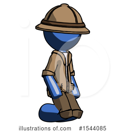 Royalty-Free (RF) Blue Design Mascot Clipart Illustration by Leo Blanchette - Stock Sample #1544085