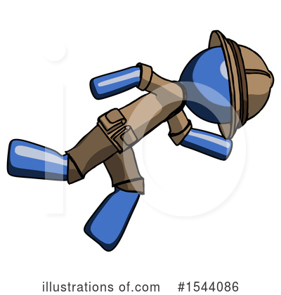 Royalty-Free (RF) Blue Design Mascot Clipart Illustration by Leo Blanchette - Stock Sample #1544086