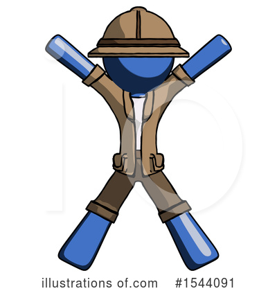Royalty-Free (RF) Blue Design Mascot Clipart Illustration by Leo Blanchette - Stock Sample #1544091