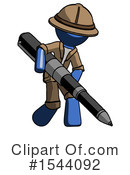 Blue Design Mascot Clipart #1544092 by Leo Blanchette