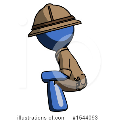Royalty-Free (RF) Blue Design Mascot Clipart Illustration by Leo Blanchette - Stock Sample #1544093